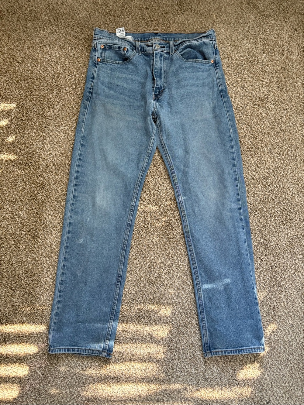 Levi's Men's Slim Straight Jeans in Light Blue Denim